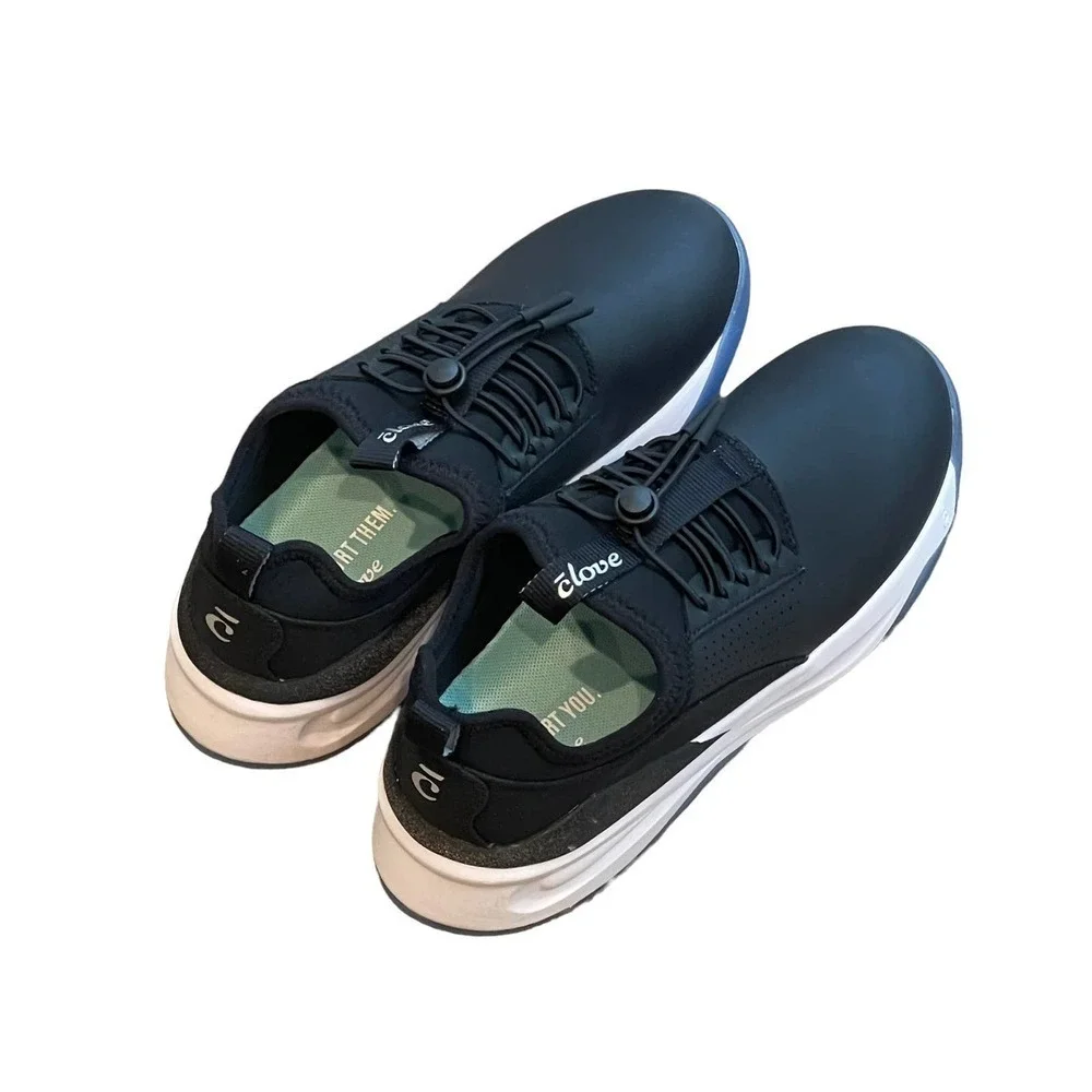 Clove Lace Up Comfort Nursing Healthcare Night Shift Shoes Black White Size 6.5W
